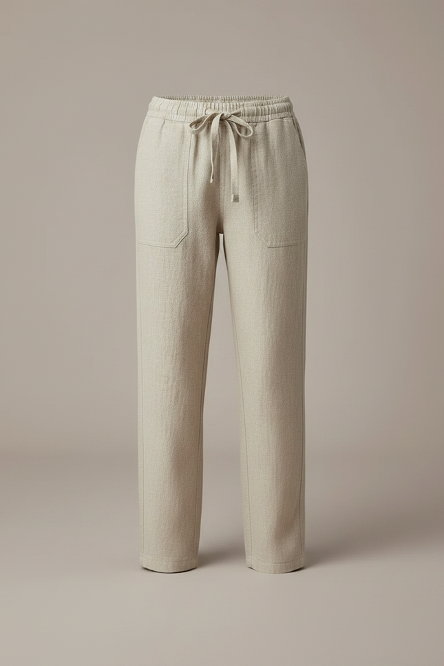 Pantalon Chino Lin Beige Cordon Décontracté Fille - vue 3