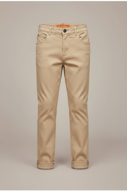 Pantalon Chino Garçon Beige Tapered - Gabardine - vue 3