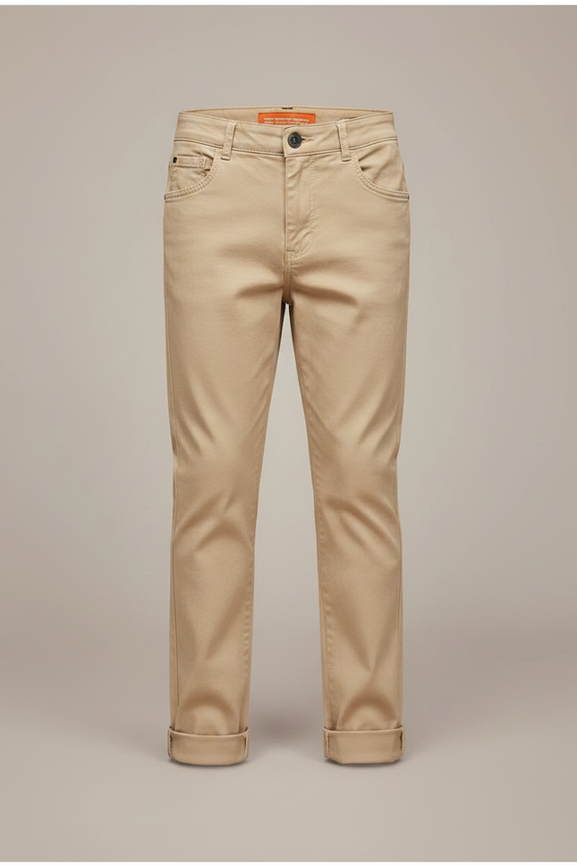 Pantalon Chino Garçon Beige Tapered - Gabardine - vue 3