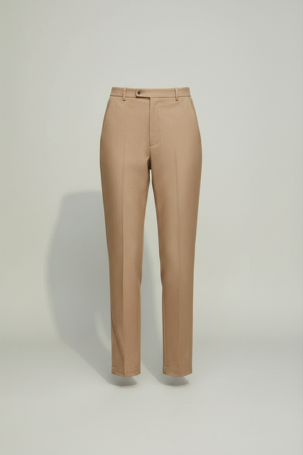 Pantalon Chino Cropped - Camel Gabardine - vue 3