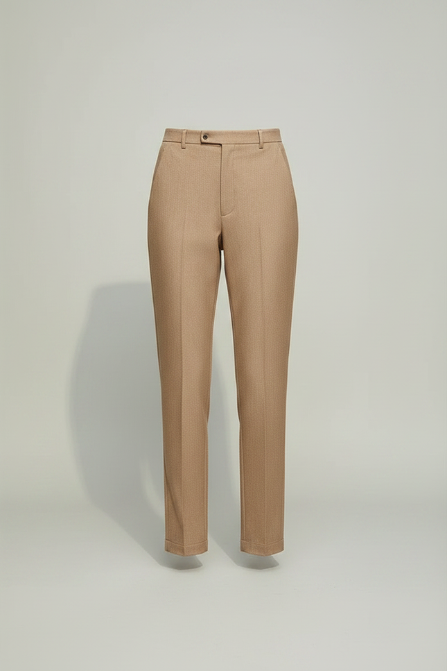 Pantalon Chino Cropped - Camel Gabardine - vue 3