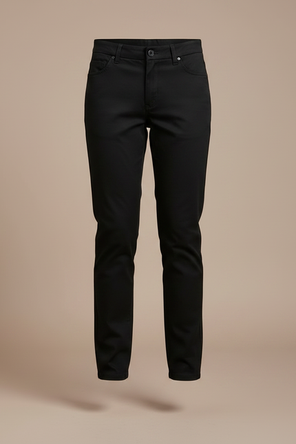 Pantalon Chino Noir Coton Droit Fille - vue 3