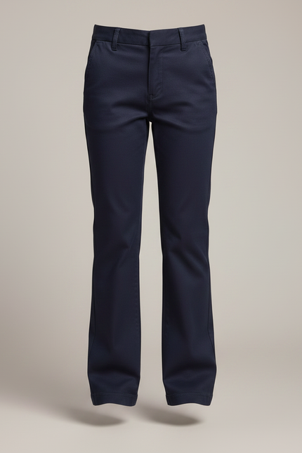 Pantalon Chino Marine Coupe Droite Enfant Décontracté Coton - vue 3