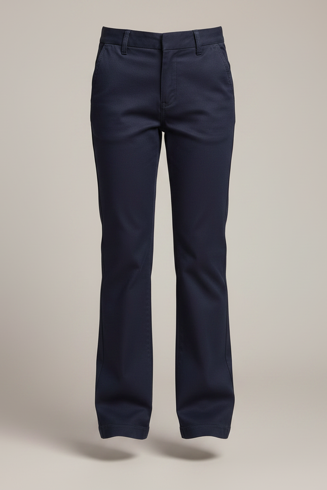 Pantalon Chino Marine Coupe Droite Enfant Décontracté Coton - vue 3