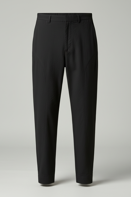 Pantalon Chino Noir Ample Décontracté Coton Homme - vue 3