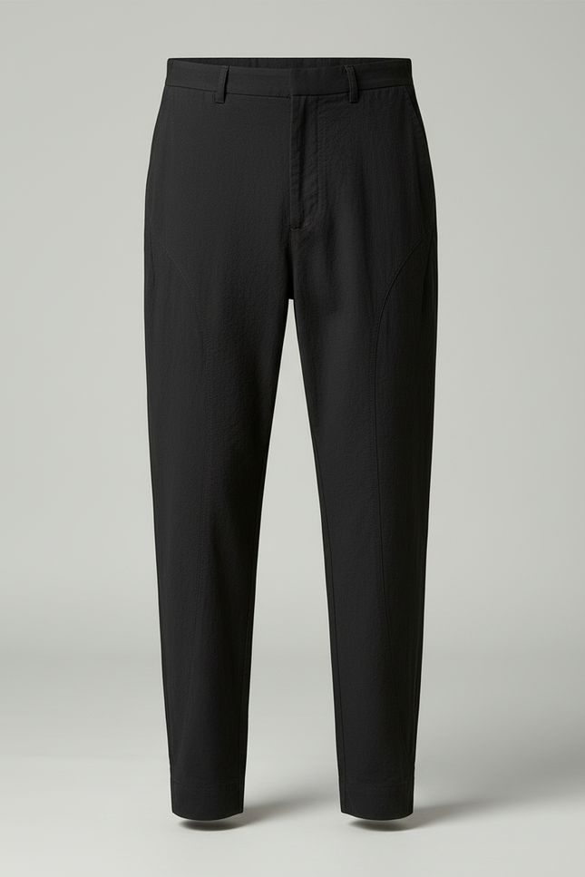 Pantalon Chino Noir Ample Décontracté Coton Homme - vue 3