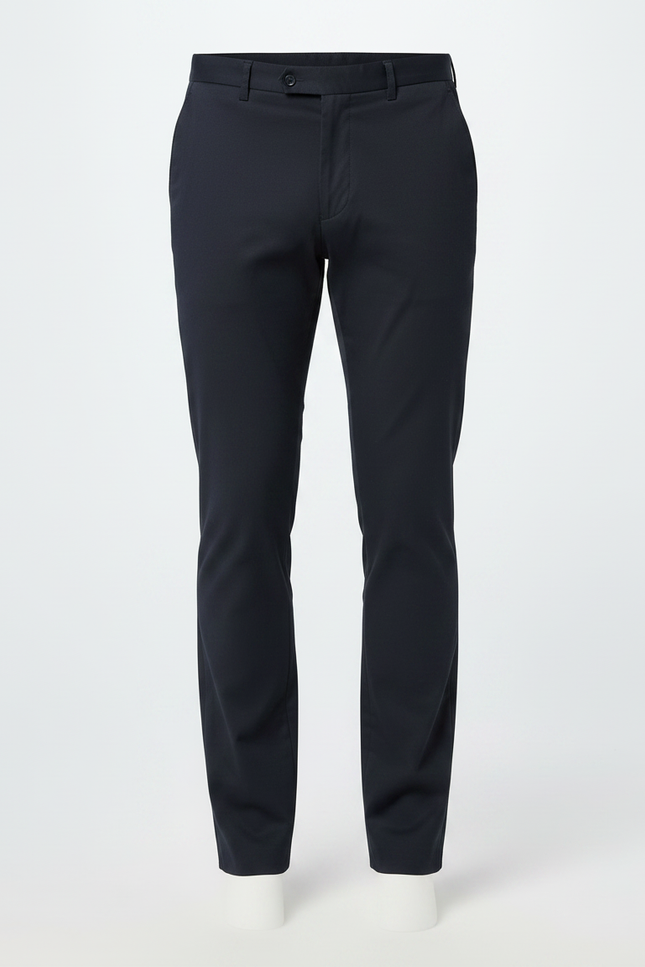 Pantalon Chino Slim Homme Bleu Marine - Gabardine - vue 3
