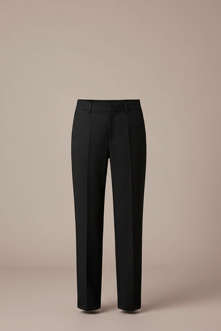 Pantalon Chino Noir Coupe Droite Élégant Enfant - Gabardine - vue 3