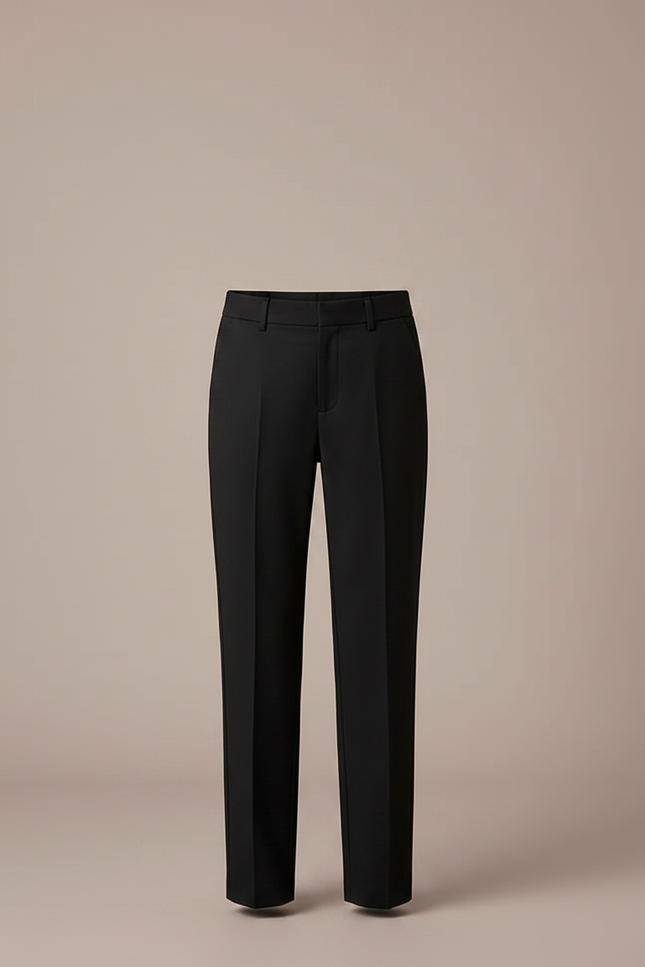 Pantalon Chino Noir Coupe Droite Élégant Enfant - Gabardine - vue 3