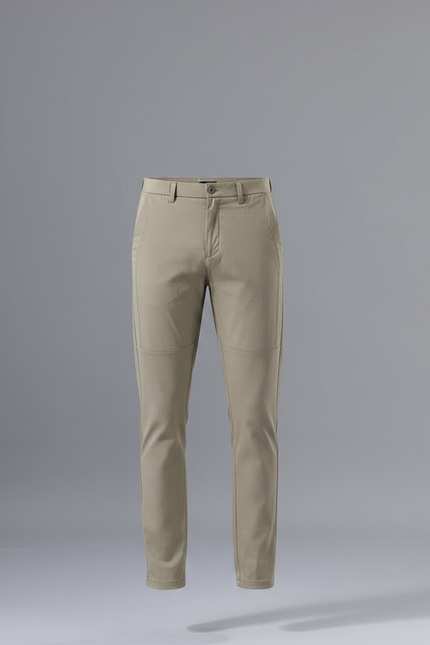 Pantalon Chino Kaki Slim Extensible Décontracté Homme - Gabardine - vue 3