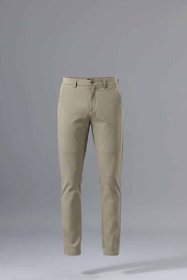 Pantalon Chino Kaki Slim Extensible Décontracté Homme - Gabardine - vue 3