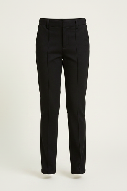 Pantalon Chino Noir Droit Simple Fille Confortable - Gabardine - vue 3