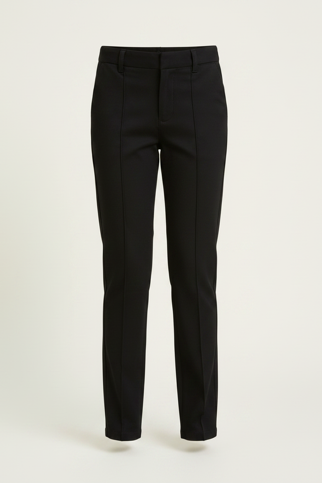 Pantalon Chino Noir Droit Simple Fille Confortable - Gabardine - vue 3