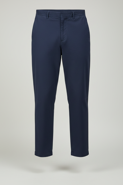 Pantalon Chino Bleu Marine Coton Ample Décontracté Homme - Gabardine - vue 3