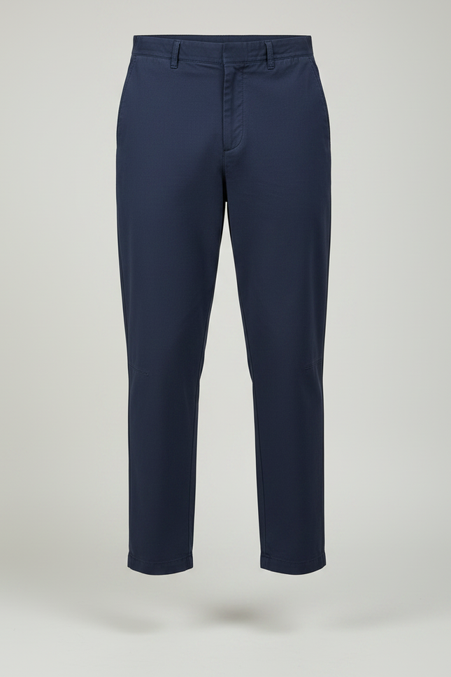 Pantalon Chino Bleu Marine Coton Ample Décontracté Homme - Gabardine - vue 3
