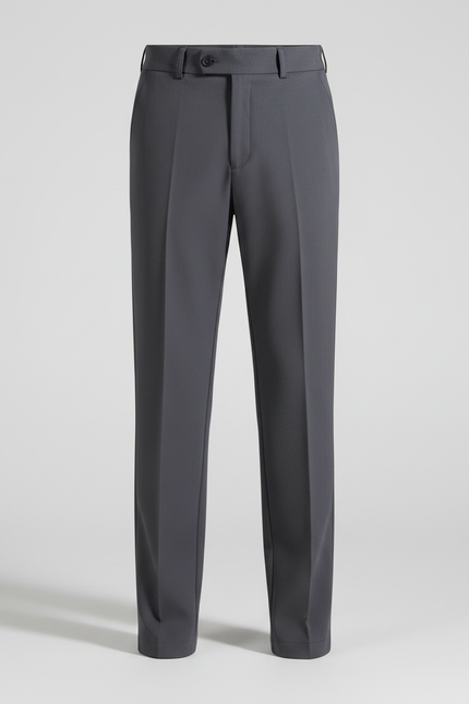 Pantalon Chino Gris Anthracite Droit Élégant Garçon - Polyester - vue 3