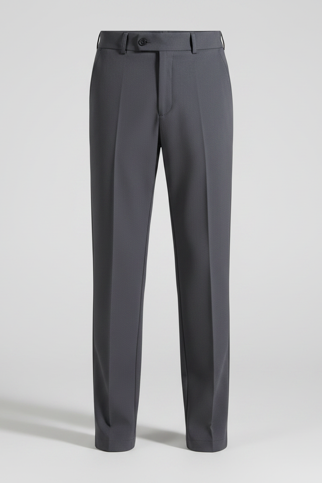 Pantalon Chino Gris Anthracite Droit Élégant Garçon - Polyester - vue 3