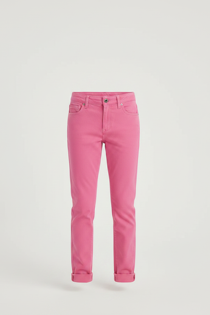 Pantalon Chino Rose Fille Coupe Droite Coton - vue 3