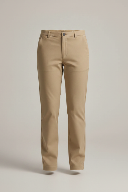 Pantalon Chino Beige Coton Droit Classique Enfant - Gabardine - vue 3