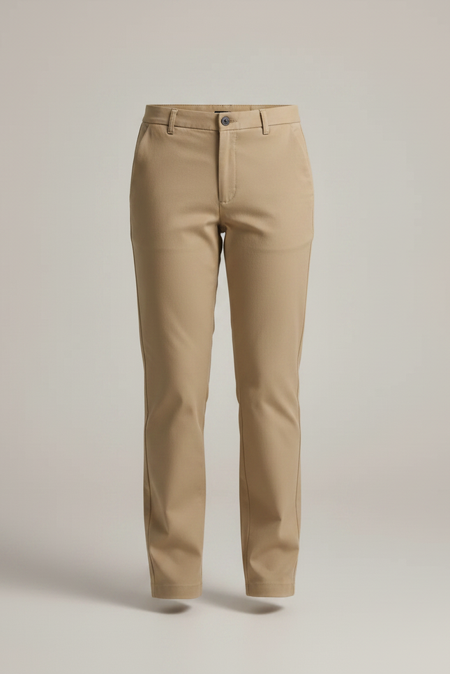 Pantalon Chino Beige Coton Droit Classique Enfant - Gabardine - vue 3