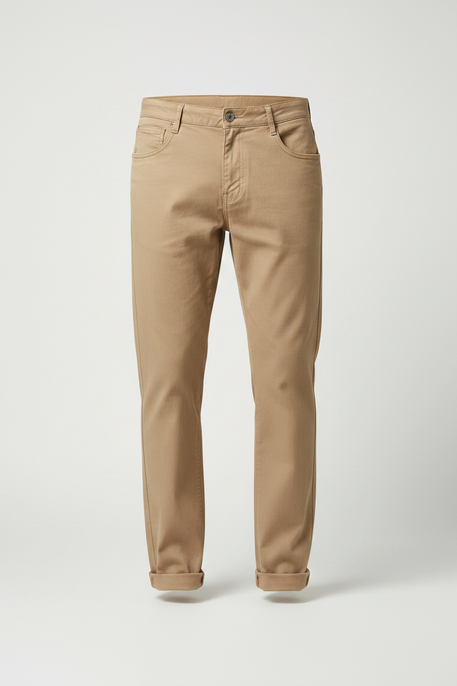 Pantalon Chino Camel Homme - Gabardine - vue 3