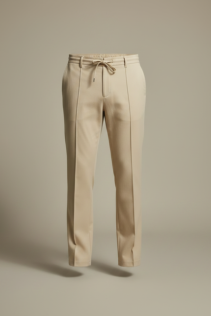 Pantalon Chino Beige Droit Décontracté Cordon Homme - Gabardine - vue 3