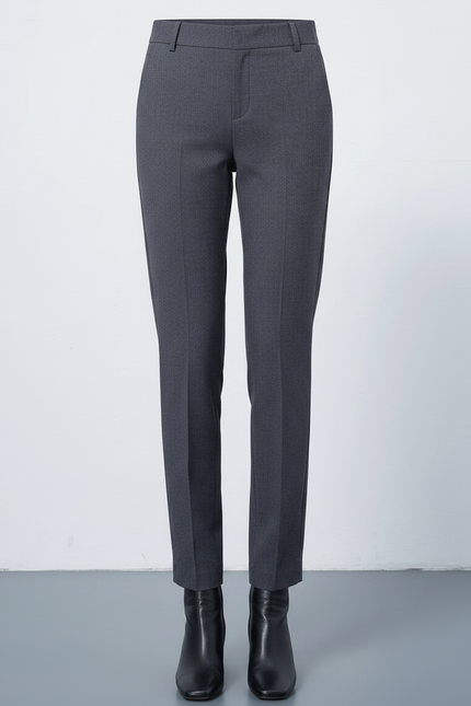 Pantalon Chino Gris Anthracite Slim Élégant Femme - Polyester - vue 3
