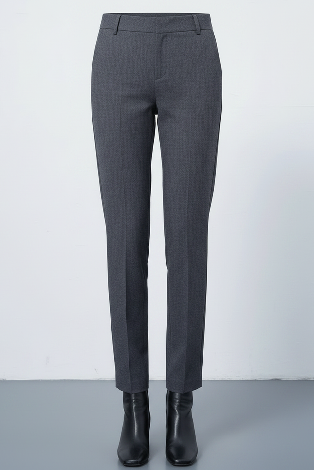Pantalon Chino Gris Anthracite Slim Élégant Femme - Polyester - vue 3