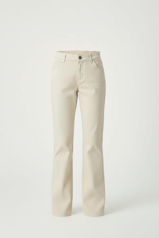 Pantalon Chino Beige Droit Coton Décontracté Enfant - Gabardine - vue 3