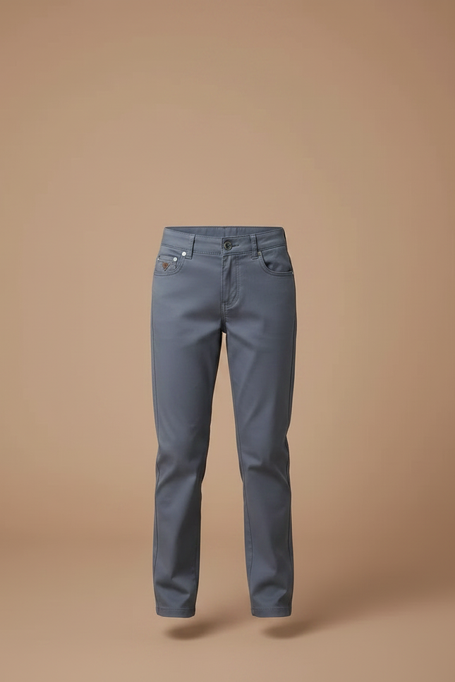 Pantalon Chino Gris Coton Droit Classique Enfant - vue 3