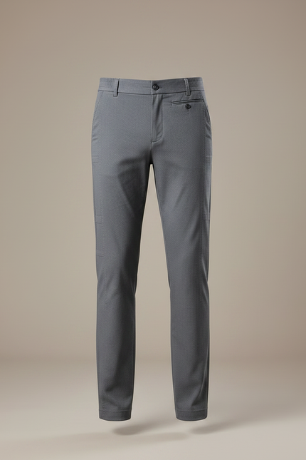 Pantalon Chino Gris Slim Élégant Confortable Homme - Gabardine - vue 3