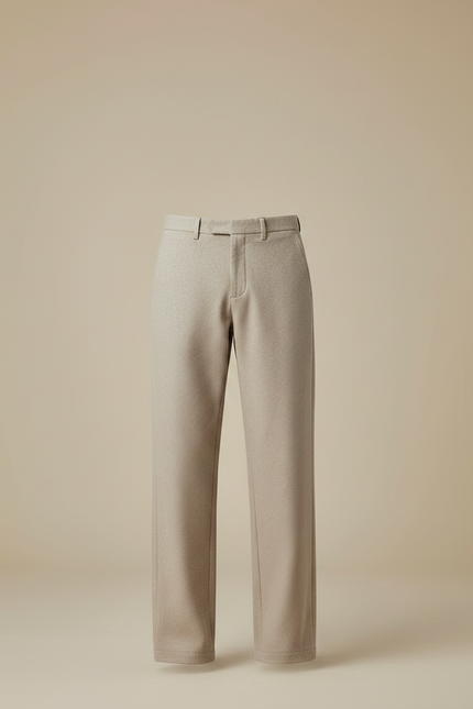 Pantalon Chino Beige Laine Droit Décontracté Homme - vue 3