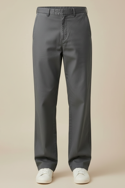 Pantalon Homme Chino Large - Gris Gabardine - vue 3