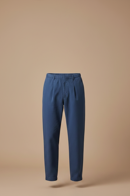 Pantalon Chino Bleu Marine Ample Coton Décontracté Homme - vue 3