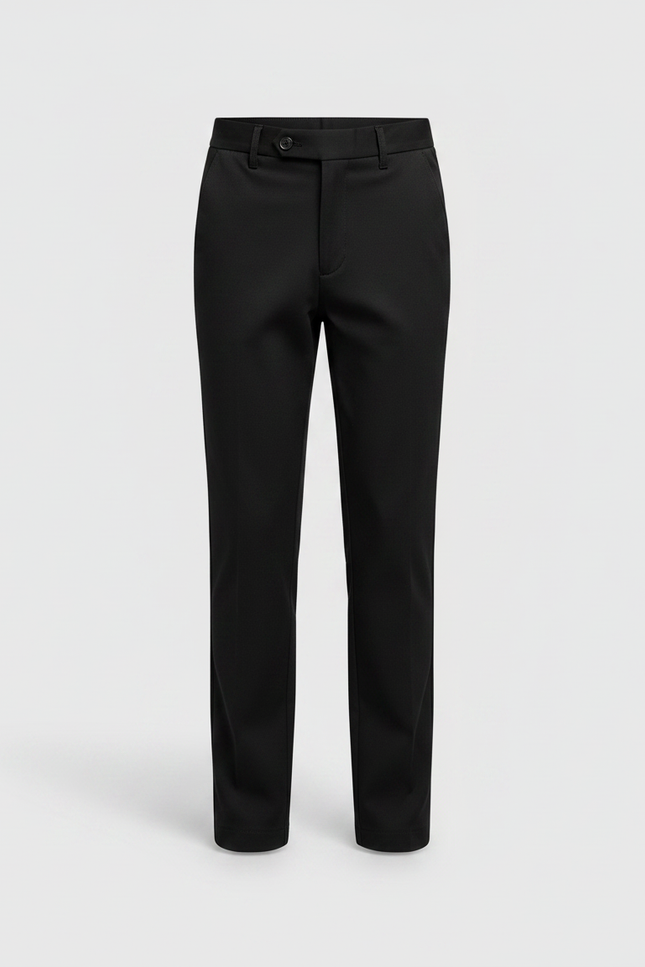 Pantalon Chino Noir Droit Coton Enfant Décontracté - vue 3