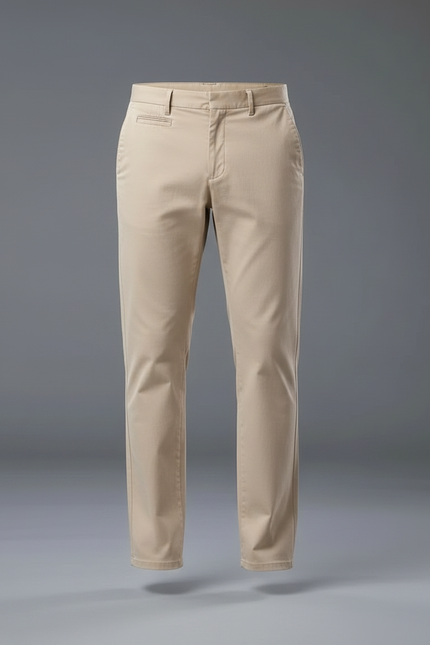 Pantalon Chino Homme Elasthane - Beige Coton - vue 3