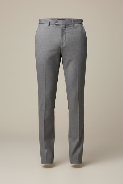 Pantalon Chino Gris Slim Élégant Homme Business - Laine - vue 3
