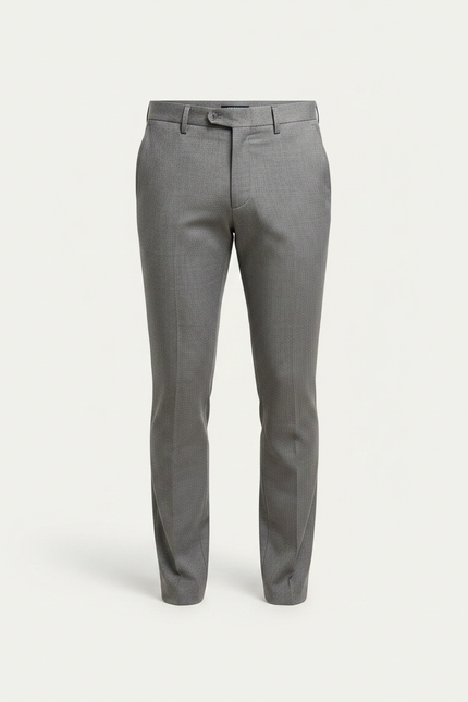 Pantalon Chino Gris Slim Élégant Uni Homme - Laine - vue 3