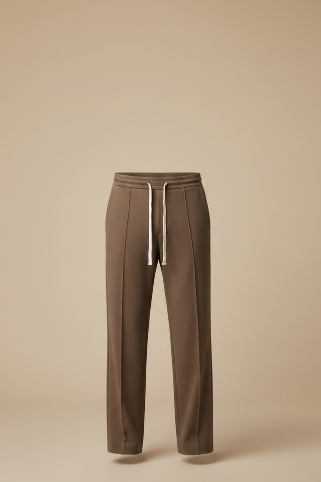Pantalon Chino Marron Droit Sport Décontracté Cordon - Gabardine - vue 3