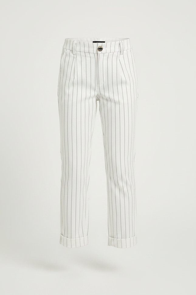 Pantalon Chino Fille - Blanc Coton - vue 3