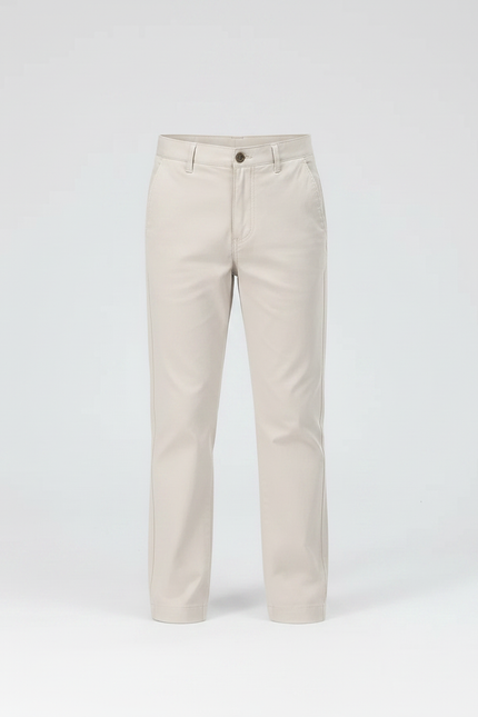 Pantalon Chino Beige Coton Droit Classique Garçon - Gabardine - vue 3