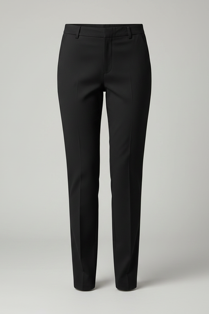 Pantalon Chino Noir Slim Femme Décontracté Élégant - Coton - vue 3