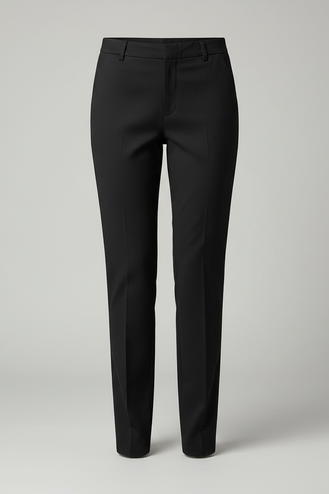 Pantalon Chino Noir Slim Femme Décontracté Élégant - Coton - vue 3