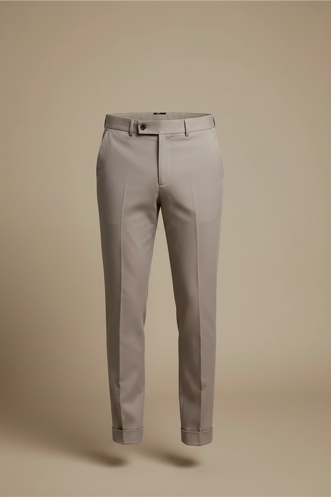 Pantalon Chino Beige Coupe Droite Homme Élégant - Gabardine - vue 3
