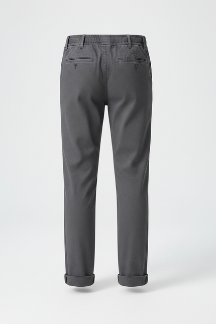 Pantalon Chino Gris Coton Droit Garçon - vue 3