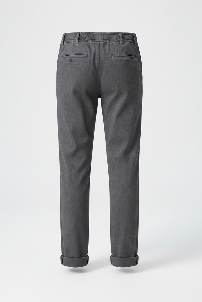 Pantalon Chino Gris Coton Droit Garçon - vue 3