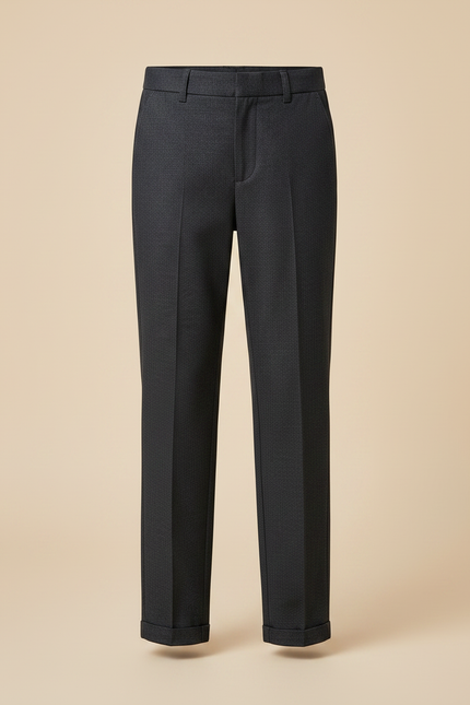 Pantalon Chino Gris Anthracite Coupe Droite Élégant Enfant - Gabardine - vue 3