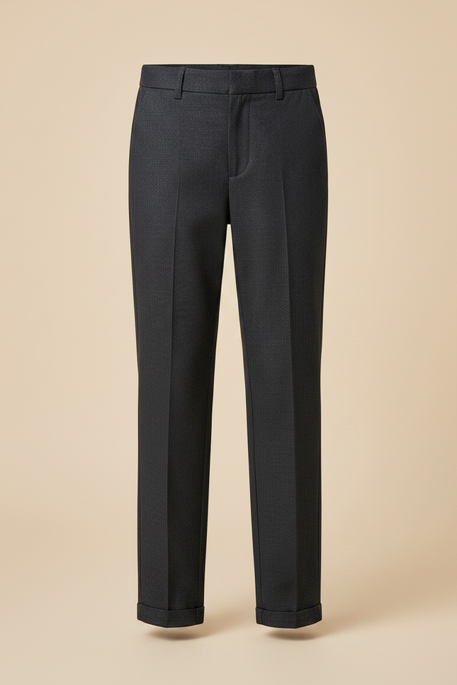 Pantalon Chino Gris Anthracite Coupe Droite Élégant Enfant - Gabardine - vue 3