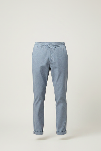 Pantalon Chino Bleu Ciel Coton Slim Décontracté Homme - vue 3