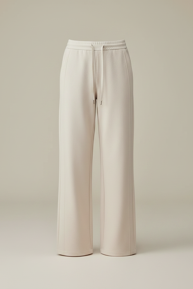 Pantalon Chino Beige Ample Confortable Décontracté Femme - Molleton - vue 3